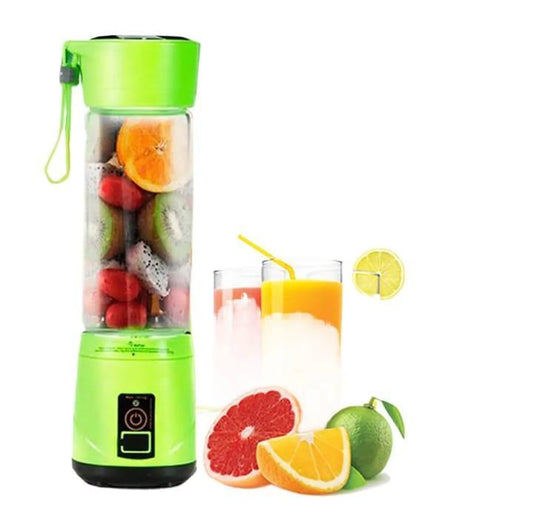 Portable 6-Blade Electric Juice Blender for Home & Travel