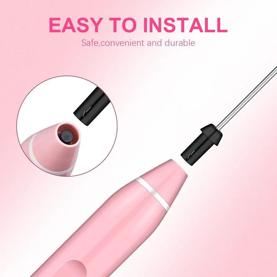 Pink Coffee Whisk - Easy Install, Compact, Durable ABS