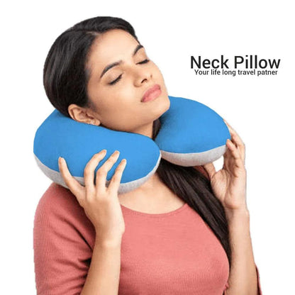 Travel Neck Pillow Portable Lightweight Comfortable Brown