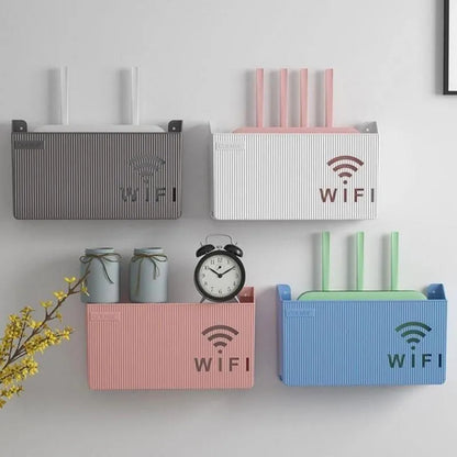 Wall Mount WiFi Router Stand 3Pcs ABS White Modern