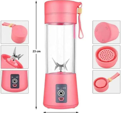 Portable 6-Blade Electric Juice Blender for Home & Travel