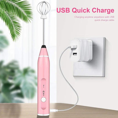 Pink Coffee Whisk - Easy Install, Compact, Durable ABS