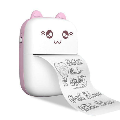 Portable Pocket Printer Pink White Bluetooth Fast Charging 5.0