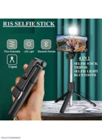 Portable Bluetooth Selfie Stick with LED Light & Tripod