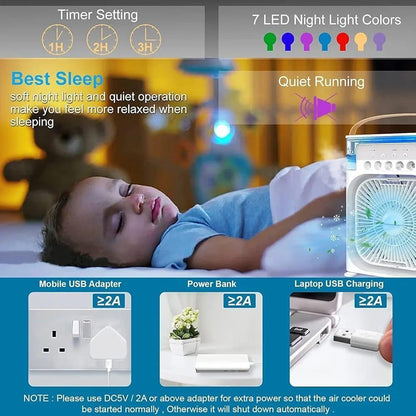 Portable USB Mini Air Cooler White