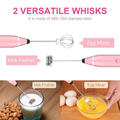 Pink Coffee Whisk - Easy Install, Compact, Durable ABS